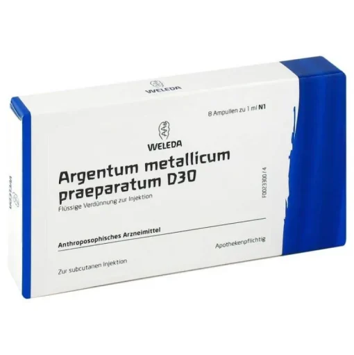 Weleda Erkältung-Argentum metallicum Präparat D 30 Ampullen, 8 St