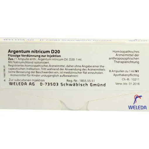 Weleda A-Argentum nitricum D 20 Ampullen, 8X1 ml