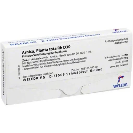 Weleda Verletzungen-Arnica Planta Tota RH D 30 Ampullen, 8X1 ml