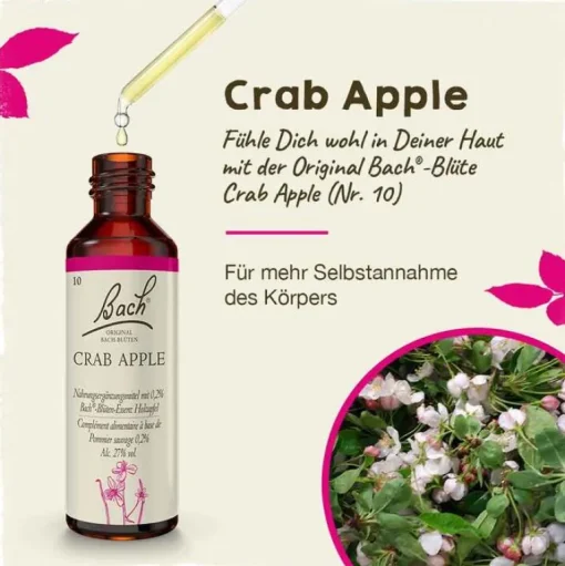 Original Bachblüten Bachblütentropfen-Bachblüten Nr. 10 Crab Apple Tropfen, 20 ml