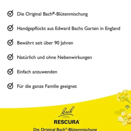 Rescura Bachblütentropfen-Bachblüten Original Night Pastillen schwarze Johannisbeere, 50 g