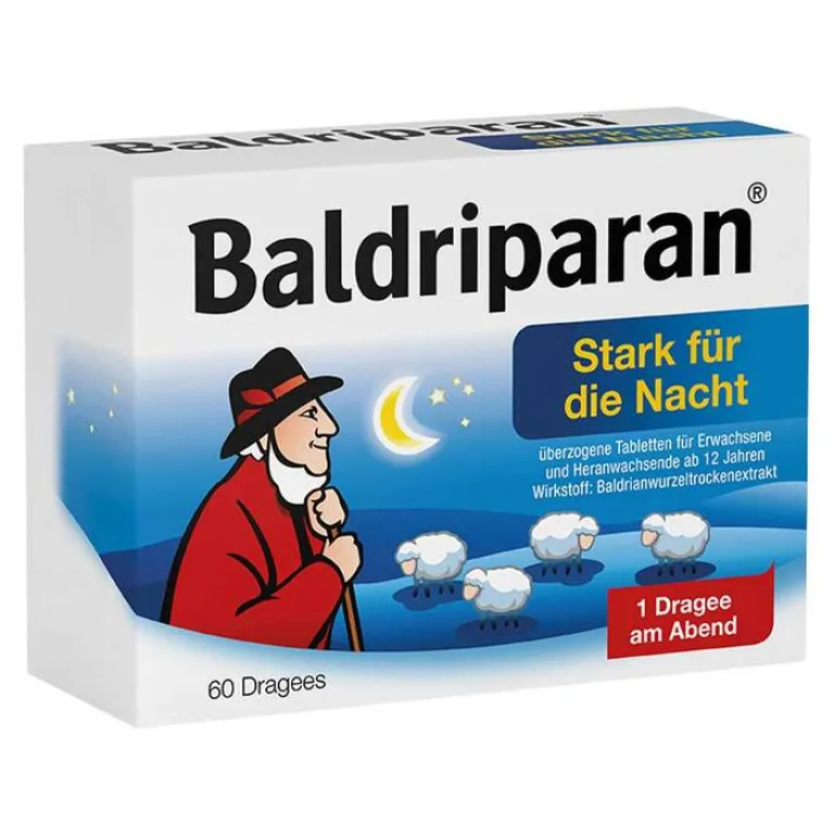 Baldriparan Baldrian-Stark für die Nacht überzogene Tabletten, 60 St