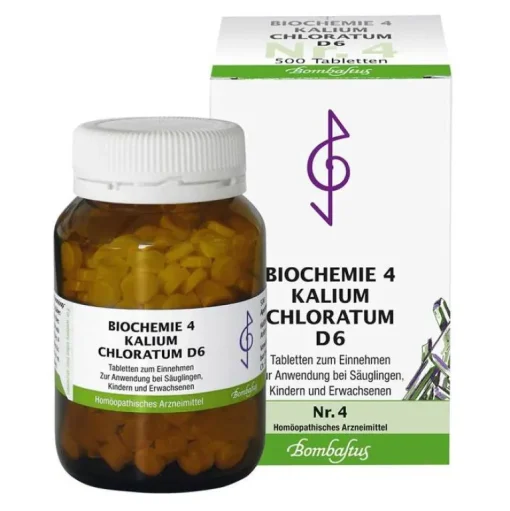 Bombastus Salze 1-12|D 6-Biochemie 4 Kalium chloratum D 6 Tabletten, 500 St