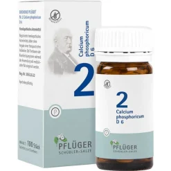 Pflüger Salze 1-12|D 6-Biochemie 2 Calcium phosphoricum D 6 Tabletten, 100 St
