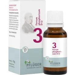 Pflüger Salze 1-12-Biochemie 3 Ferrum phosphoricum D 12 Globuli , 15 g