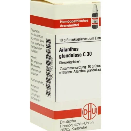 A|A-DHU Ailanthus gland. C 30 Globuli, 10 g