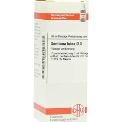 G-DHU Gentiana lutea D 3 Dilution, 20 ml