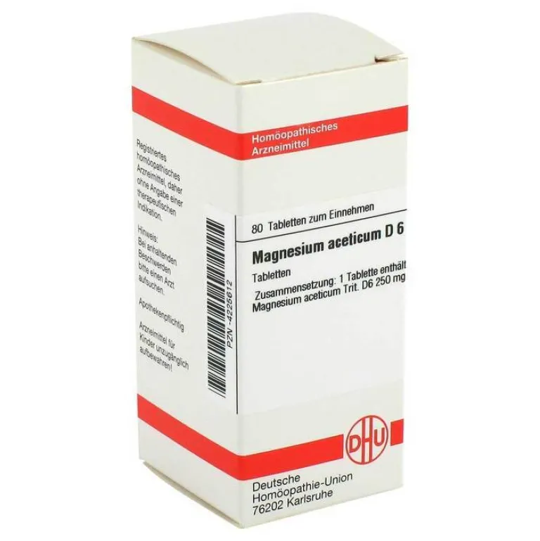 M-DHU Magnesium aceticum D 6 Tabletten, 80 St