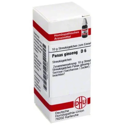 P|P-DHU Panax Ginseng D 6 Globuli, 10 g