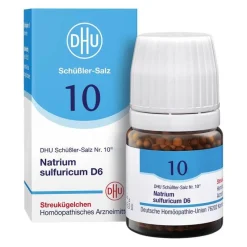 DHU Schüßler-Salze Salze Als Globuli|Salze 1-12-DHU Schüßler-Salz Nr. 10 Natrium sulfuricum D6 Globuli, 10 g