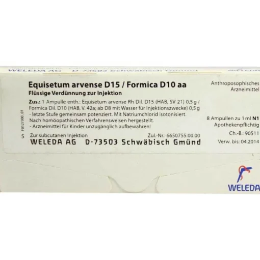 Weleda Haut-Equisetum arvense D 15 / Formica D 10 aa Ampullen, 8X1 ml