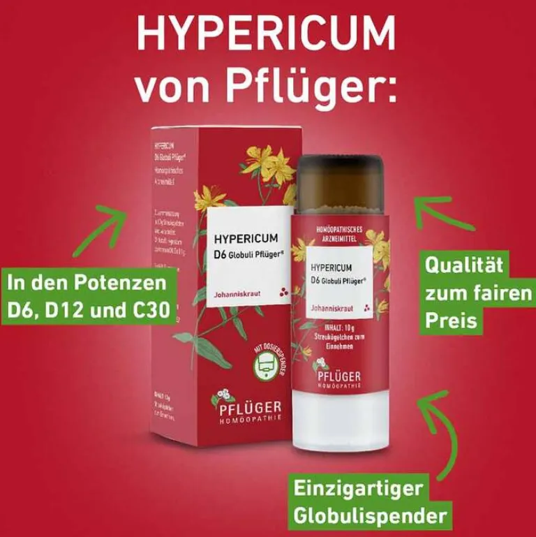 Pflüger H-Hypericum D12 Globuli Dosierspender, 10 g