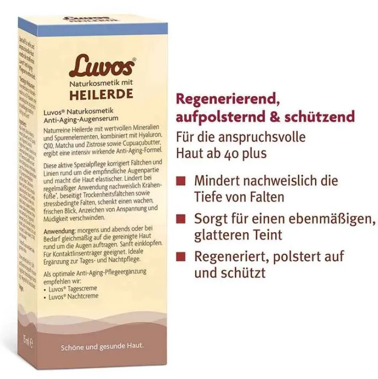 Luvos Heilerde|Augenpflege-Heilerde Anti-Age Augenserum, 15 ml