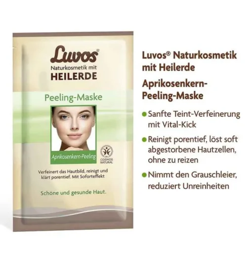 Luvos Heilerde|Gesichtsmasken-Heilerde Creme-Maske Peeling, 2X7.5 ml