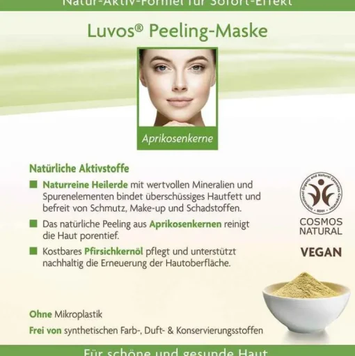 Luvos Heilerde|Gesichtsmasken-Heilerde Creme-Maske Peeling, 2X7.5 ml