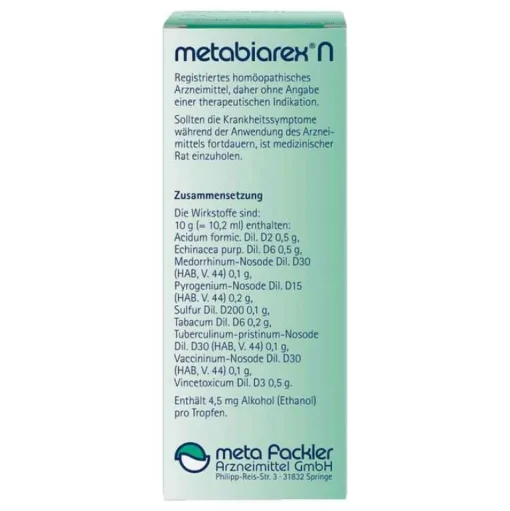 Metabiarex Meta Fackler-N Tropfen zum Einnehmen, 100 ml
