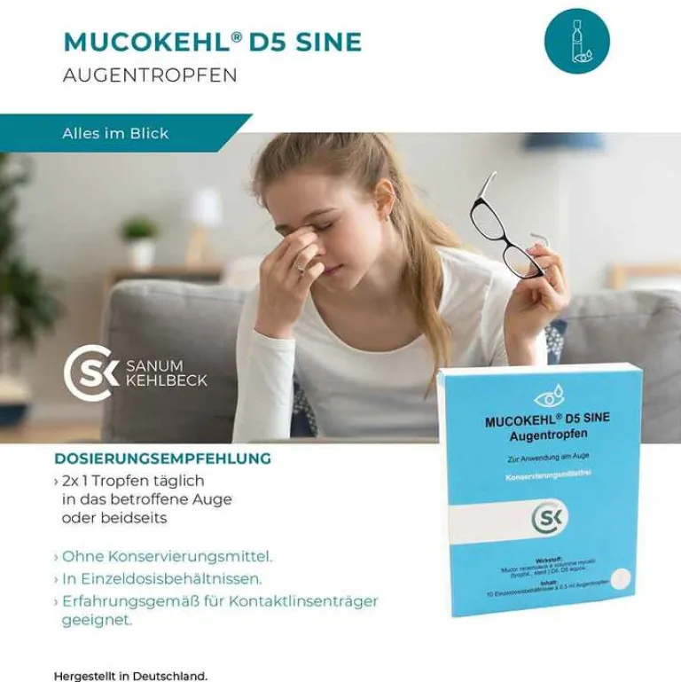 Sanum M-Mucokehl D 5 sine Augentropfen, 10X0.5 ml