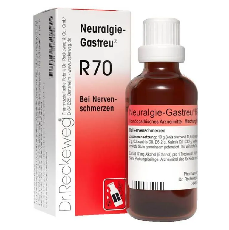 Gastreu Dr. Reckeweg|Medikamente Gegen Nervenschmerzen-Neuralgie- R70 Tropfen zum Einnehmen, 50 ml