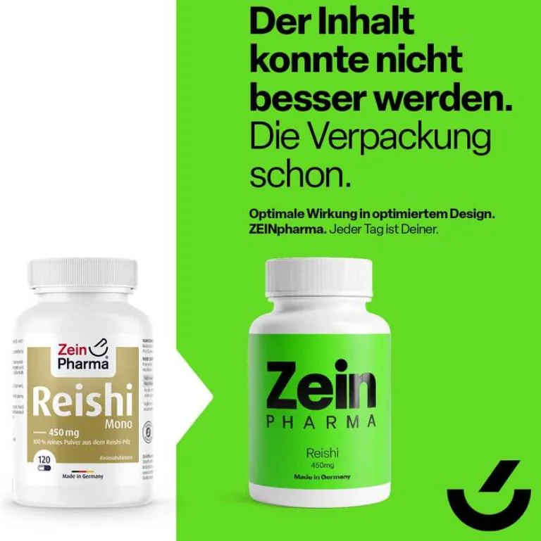 Zein Pharma Reishi|Vitalpilze-Reishi Pulver Kapseln, 120 St